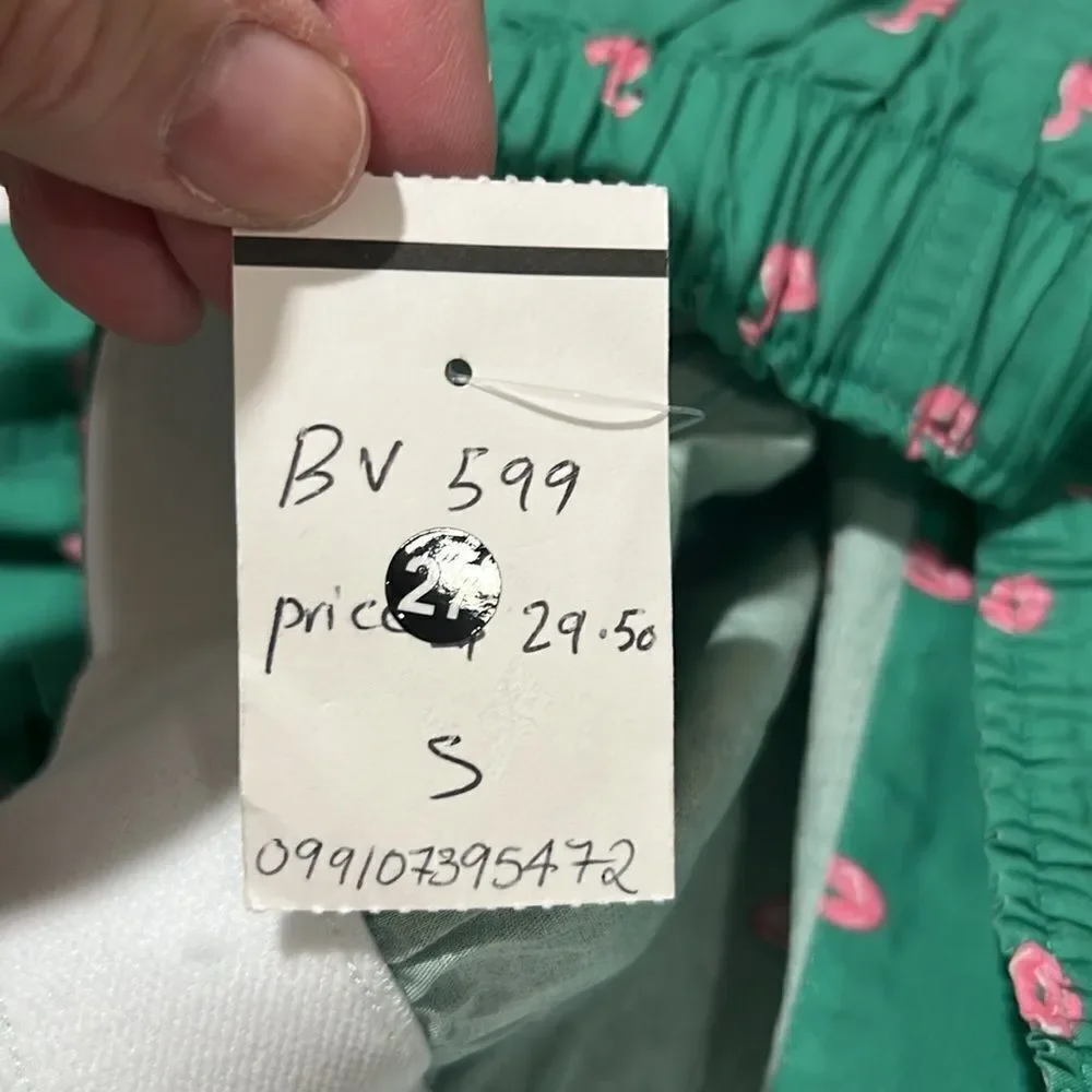 J. Crew Factory bv599 Pink and green flamingo boxers size small NWT